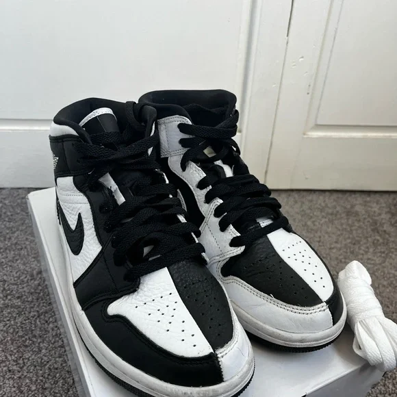 Nike Air Jordan Black and White Sneakers (women’s) - Picture 5 of 7